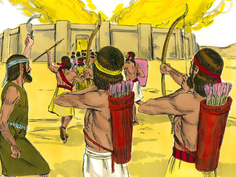 Josué então capturou e destruiu a cidade de Maquedá. – Slide número 14
