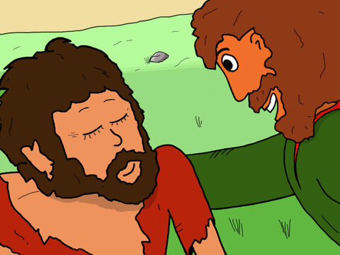 Bartimeu ouviu alguém dizer:<br/>– Jesus quer que você venha até Ele.<br/>E Bartimeu foi guiado em meio à multidão. – Slide número 17