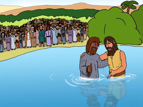 Todos os que foram batizados ficaram tão felizes em se distanciarem dos caminhos errados que eles tinham vivido e em receber o perdão e a benção de Deus. – Slide número 9