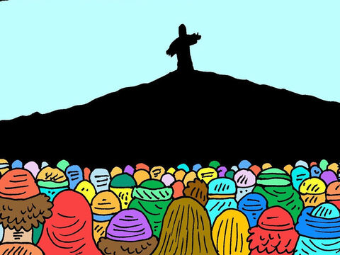 Não muito depois, Jesus foi visto por uma grande multidão de mais de 500 de Seus amigos e seguidores de uma vez! Todos o viram vivo e creram! – Slide número 7