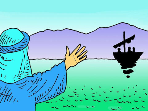 Pedro viu muitas pessoas na praia com Jesus. Eles queriam que Jesus lhes contasse uma história.<br/>– Posso usar seu barco? – Jesus perguntou a Pedro. <br/>Ele queria o barco para que todos pudessem vê-lo. – Slide número 4