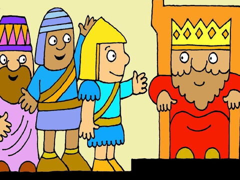 O rei Davi morreu, e seu filho, Salomão se tornou o novo rei de Israel. Ele orou e pediu a Deus por sabedoria para governar o povo. Deus fez dele o rei mais sábio que já existiu. – Slide número 2