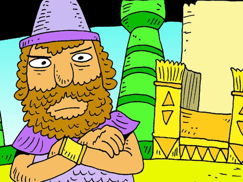 Nabucodonosor era um rei muito poderoso e mandão. – Slide número 2