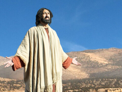Jesus retorquiu: <br/>– Não ponha o Senhor teu Deus a uma prova tola! – Slide número 7