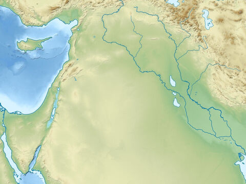 Planície dos rios Tigre (à direita) e Eufrates (à esquerda). Desertos sírio e arábico. Região dos antigos Impérios Babilônio e Assírio. – Slide número 8
