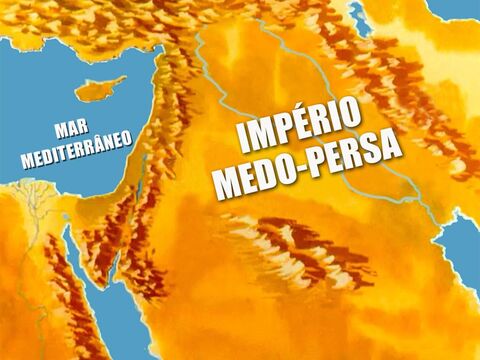 Quando os Medos e os Persas conquistaram o Império Babilônico, eles estenderam o domínio sobre quase todo o Mundo do Antigo Testamento. – Slide número 1