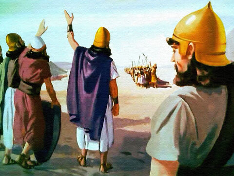 Depois de algum tempo, onde quer que eles fossem na Terra Prometida, os israelitas obtinham vitória enquanto tinham fé no Senhor e obedeciam às Suas ordens. – Slide número 43
