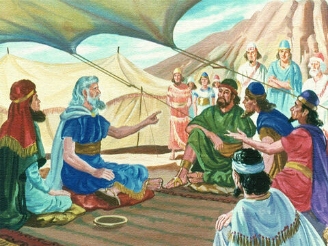 Então, Moisés lhes contou que Deus dissera que, em três dias, Ele desceria sobre o monte Sinai, e eles o ouviriam falar. Eles deveriam se preparar para esse evento tremendo. Assim, o povo começou a se preparar. – Slide número 11