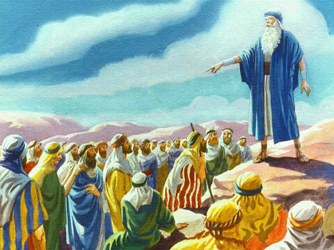 Então Moisés disse ao povo para não temer porque o próprio Senhor Deus estava aparecendo como uma coluna de nuvem durante o dia e uma coluna de fogo, à noite. Sabemos que o Senhor está conosco, guiando o caminho. – Slide número 16