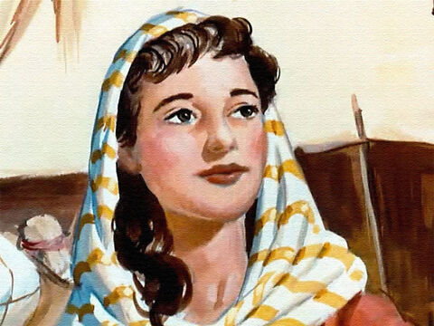 Há muito tempo, vivia na terra de Israel uma jovem chamada Ana. – Slide número 1