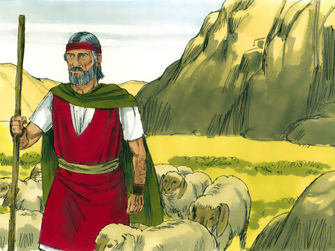 Então Moisés voltou para seu sogro Jetro e pediu sua permissão para voltar para seu povo no Egito. “Vá, desejo-lhe tudo de bom”, respondeu Jetro. – Slide número 21