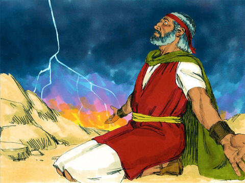 Deus ficou tão aborrecido com a desobediência deles que disse a Moisés que queria destruí-los. – Slide número 10