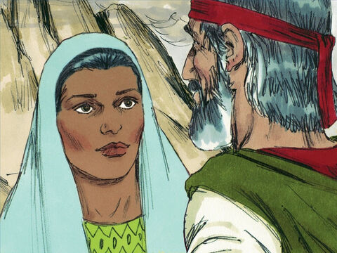 Moisés casou-se com uma esposa da terra de Cus, atual Etiópia. A irmã de Moisés, Miriã e seu irmão Arão, o sumo sacerdote, não ficaram felizes e começaram a murmurar e reclamar de Moisés. – Slide número 1