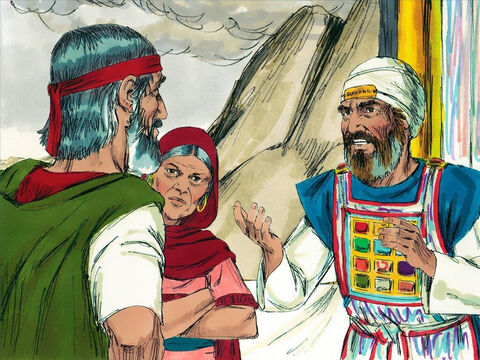 “O Senhor falou apenas por meio de Moisés?”, perguntaram eles. “Ele também não falou através de nós?”. O Senhor ouviu suas reclamações. – Slide número 2