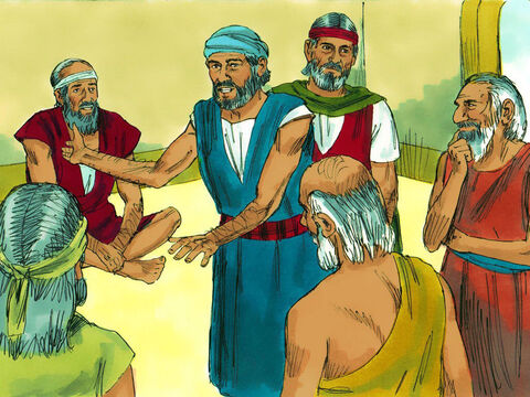 Êxodo 4: 29-31 Quando Moisés e Arão chegaram ao Egito, eles reuniram os líderes (anciãos) dos hebreus (israelitas) para lhes contar a notícia de que Deus os libertaria e os conduziria à Terra Prometida. Os líderes e o povo se prostraram para adorar a Deus. – Slide número 1