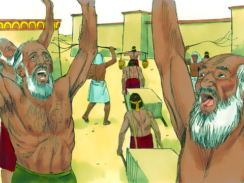 Êxodo 2: 23-24 Algum tempo depois, o faraó morreu e um novo faraó veio governar. Os escravos hebreus clamaram a Deus para resgatá-los. – Slide número 14