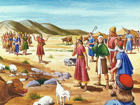 Darem as costas a Deus causou todo o tipo de problemas para o povo de Israel. Eles não conseguiam encontrar água e eles e seus animais ficaram com muita sede. – Slide número 6