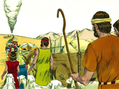 Depois de deixar o Egito, os escravos hebreus libertos se moveram pelo deserto a caminho da terra que Deus havia prometido a eles. Ao se aproximarem de Canaã, eles pararam no deserto de Zim, em um lugar chamado Cades Barneia – Slide número 1
