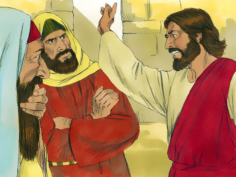 Aqueles que estavam planejando matar Jesus estavam ouvindo enquanto Ele estava contando esta parábola. Jesus continuou... – Slide número 9