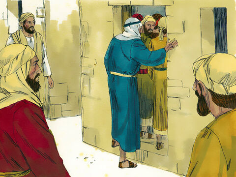 Jesus estava na cidade de Cafarnaum. Os fariseus e mestres da lei de toda a Galileia tinham vindo para ouvi-lo. O prédio em que estavam estava lotado a ponto de transbordar. – Slide número 1