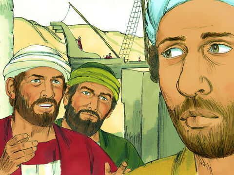 Quando aportaram em Pérgamo, João Marcos decidiu deixar Paulo e Barnabé e voltar a Jerusalém. – Slide número 3