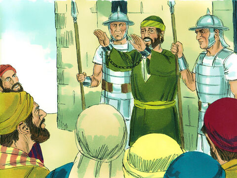 Quando Paulo estava prestes a ser levado para dentro, o comandante perguntou: “Você não é o egípcio que liderou uma rebelião há algum tempo e levou 4.000 rebeldes para o deserto?”. “Não”, respondeu Paulo. “Eu sou um judeu e cidadão de Tarso, na Cilícia. Por favor, deixe-me falar com essas pessoas”. O comandante concordou e a multidão ficou em silêncio. – Slide número 7