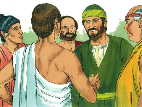 Isso encerrou a discussão de Paulo com eles. Alguns, no entanto, tornaram-se crentes, incluindo Dionísio, um membro do conselho, e uma mulher chamada Dâmaris. – Slide número 13