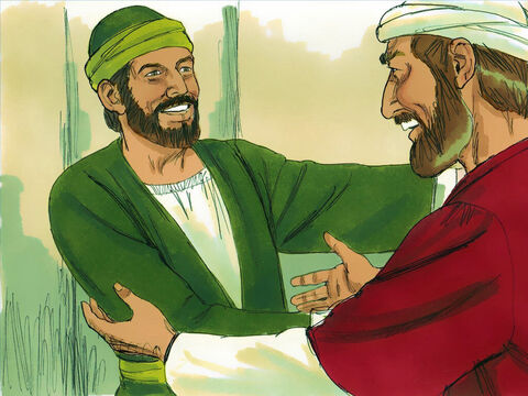 Barnabé incentivou Paulo a ir a Antioquia para ajudar os novos conversos. – Slide número 6