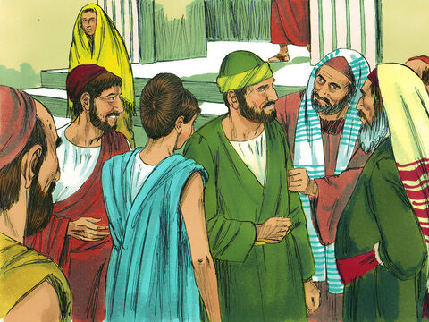Em Éfeso, Paulo foi à sinagoga e discutiu com os judeus. Eles pediram que ele passasse mais tempo com eles, mas ele recusou. Ele prometeu: “Voltarei se for a vontade de Deus”. – Slide número 3