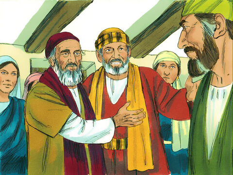 Em Cesareia, Paulo ficou na casa de Filipe, o Evangelista, um dos sete homens escolhidos para serem diáconos e distribuir alimentos. Ele tinha quatro filhas solteiras que tinham o dom da profecia. – Slide número 7