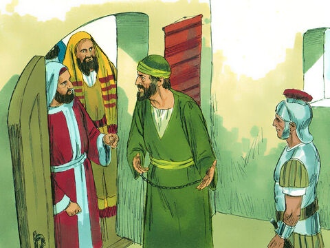Em Putéoli, Paulo encontrou alguns cristãos, que o convidaram para passar uma semana com eles. – Slide número 7