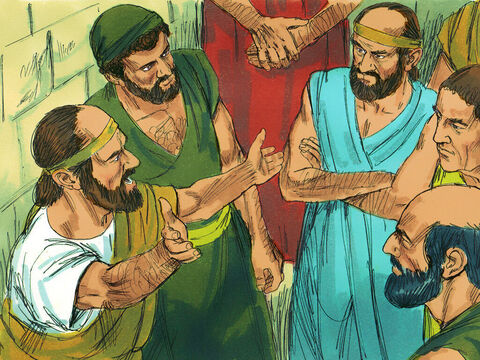 No entanto, quando alguns judeus em Tessalônica souberam que Paulo estava pregando em Bereia, chegaram para criar problemas. – Slide número 10