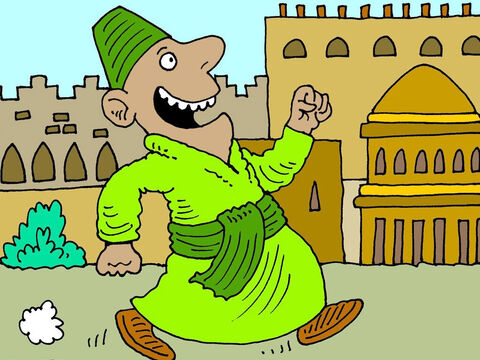 O rei gostou do pedido e Hamã também. De fato, Hamã ficou tão encantado que voltou para casa para se gabar disso para sua esposa. – Slide número 20