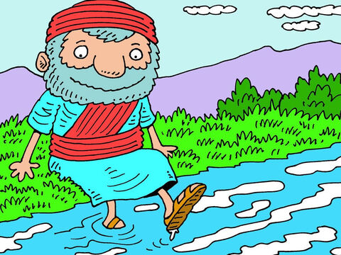 Depois de ser tomado pela glória de Deus, Ezequiel foi levado e colocado de volta no chão ao lado do rio Quebar na Babilônia. – Slide número 10