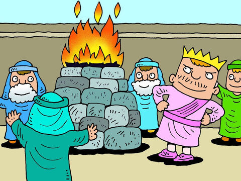 Ele até tinha altares para falsos deuses instalados no Templo de Deus em Jerusalém. Isto foi rude e um insulto para o Único Deus Verdadeiro. – Slide número 5