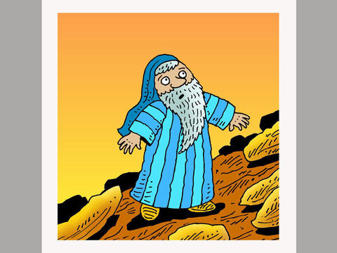 Deus disse a Moisés para subir sozinho ao topo da montanha para que Ele pudesse lhe falar. – Slide número 3