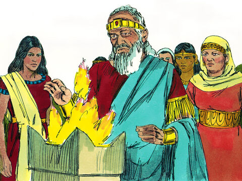 O Senhor ficou irado com Salomão por se afastar Dele e oferecer sacrifícios aos ídolos. – Slide número 4