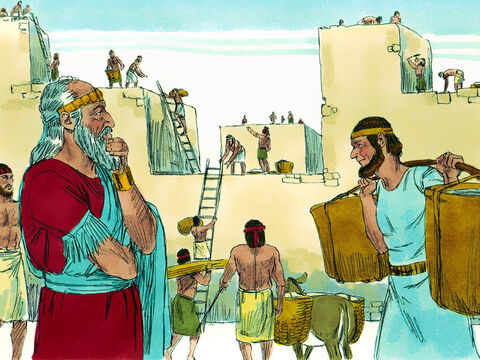 Quando Salomão estava reconstruindo o Forte Milo, ele colocou um homem muito capaz e trabalhador, chamado Jeroboão, como encarregado dos trabalhadores. – Slide número 6