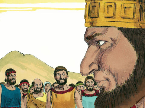 As dez tribos convocaram Jeroboão e fizeram dele seu rei. – Slide número 20