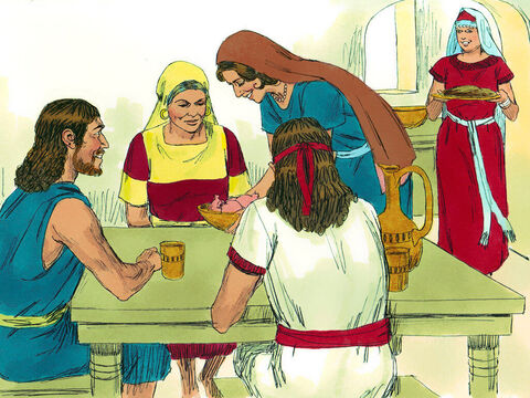 Depois de algum tempo, Elimeleque morreu.  Os seus dois filhos creçeram e se casaram com mulheres moabitas, Rute e Orfa – Slide número 3