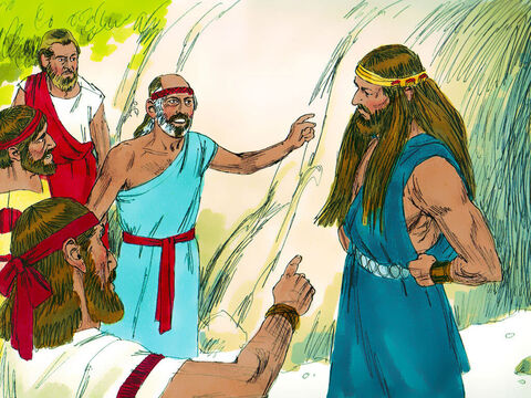 Assim, 3.000 homens de Judá desceram para buscar Sansão na caverna em Etã. Disseram a Sansão: “Você não percebe que os filisteus nos governam? O que você está fazendo conosco?” Sansão respondeu: “Eu só fiz a eles o que eles fizeram a mim”. – Slide número 9