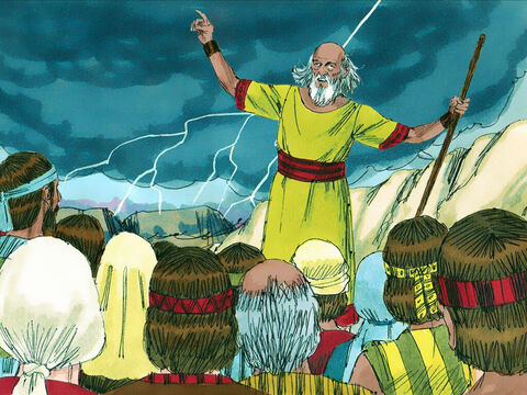 Naquele dia, o Senhor trovejou ruidosamente contra os filisteus e os deixou em pânico. – Slide número 19