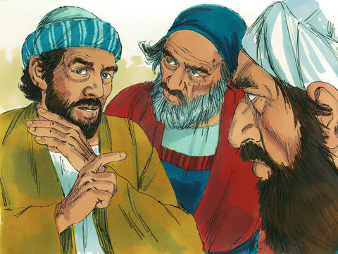 Esses judeus persuadiram secretamente outros homens a alegar falsamente: “Ouvimos Estêvão falar palavras blasfemas contra Moisés e contra Deus”. – Slide número 9