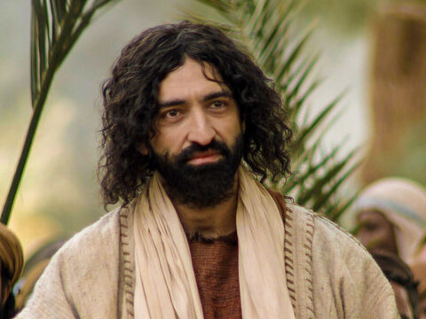 As multidões responderam: <br/>– Este é Jesus, o profeta de Nazaré na Galileia. – Slide número 19