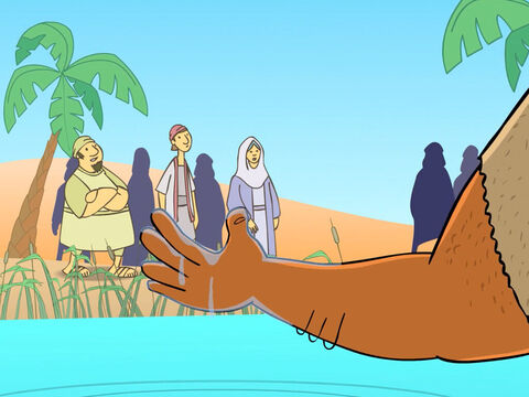 – Eu batizo vocês com água, mas Ele batizará vocês com o Espírito Santo! – Slide número 13