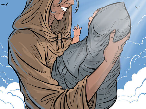 Deus mantém sua promessa a Abraão, e Sara tem um filho chamado Isaque.<br/>Gênesis 21. – Slide número 3