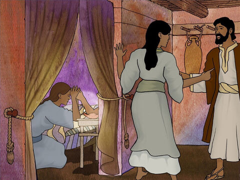 Depois que Jesus saiu da casa deles, o irmão de Maria e Marta, Lázaro, ficou gravemente doente. Maria e Marta sabiam que Jesus podia curar Lázaro. Elas decidiram enviar alguém para encontrar Jesus e lhe pedir ajuda. – Slide número 3
