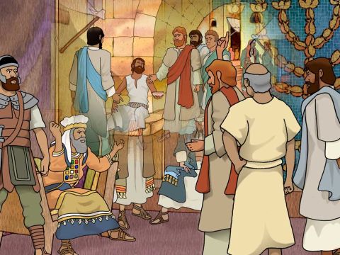 Ora, observando a confiança de Pedro e João, e sabendo que eram homens indoutos e inexperientes, ficaram admirados e reconheceram que eles haviam estado com Jesus. Atos 4:13 – Slide número 15