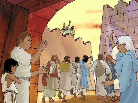 As notícias de Jesus ressuscitando um morto se espalharam por toda a Judeia e arredores. Jesus prosseguiu realizando muitos milagres mais. Como resultado, mais e mais pessoas iam vê-lo. – Slide número 9